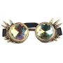 Steampunk Goggles Rainbow Crystal Glass Lens Kaleidoscope Goggles Perfect for Halloween,Cosplay,Photo Prop,Outdoor Sports