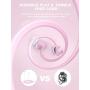 Earbuds, Vogek Tangle-Free Flat Cord Ergonomic in-Ear Headphones with Dynamic Crystal Clear Sound, Earphones with S/M/L Eartips Compatible with Samsung, Android Phone and More (Pink) Title
