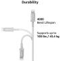 AmazonBasics Nylon Braided USB-C to Lightning Cable, Apple MFi Certified Charger for iPhone 11 Pro/11 Pro Max - Silver, 1-Foot