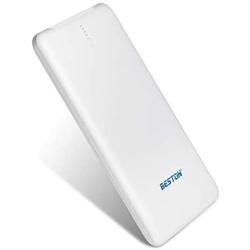 BESTON Portable Charger 10000mAh Power Bank with 2.1A Output Dual USB Port, Fast Recharge External Battery Pack for iPhone iPad Galaxy Android Phone White