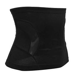 Postnatal Belly Band, High Waist Postpartum Breathable Mesh Waist Trainer Abdomen Tightening Belt Body Shaping Waist Belt(XL-Black)