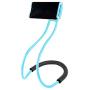 Lazy Bracket - Universal Hanging on Neck Lazy Phone Holder DIY Free Rotating Stand on Table Smart Multiple Functions Mobile Phone Mount Stand(Blue)
