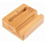 Encozy Cell Phone Stand with Sound Amplifier,Natural Bamboo Wooden Desktop Mobile Phone Holder (Sound Stand)