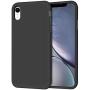 iPhone XR Case, Anuck Soft Silicone Gel Rubber Bumper Phone Case with Anti-Scratch Microfiber Lining Hard Shell Shockproof Full-Body Protective Case Cover for Apple iPhone XR 6.1" 2018 - Black