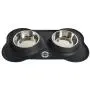 Franklin Pet Supply Double Bowl Pet Feeding Station - Stainless Bowls - No Mess - No Spill - Non-Slip, Model Number: 90062XB Franklin Pet Supply Double Bowl Pet Feeding Station - Stainless Bowls - No Mess - No Spill - Non-Slip, Model Number: 90062XB