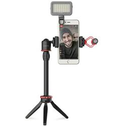 BOYA Smartphone Video Kit with by-MM1 Shotgun Microphone Smartphone Clamp Stablizer Tripod for Video Shooting Vlogging Podcasting