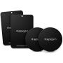 Spigen Kuel MP4-P Metal Plates for Magnetic Car Mount Phone Holder QNMP Compatible (4 Pack - 2 Round, 2 Rectangle) - Black