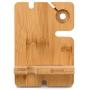 JACKCUBE Design Bamboo Charger Dock Stand Multi Device Charging Station Organizer Holder for Smartphone Cellphone Mobile Phone – :MK243A