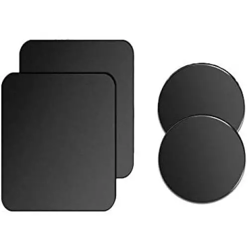 Mount Metal Plate for Cell Phone Magnet Holder Magnetic Car Mount with Strong Adhesive Sticker, 2 Round and 2 Rectangle Black Mount Metal Plate for Cell Phone Magnet Holder Magnetic Car Mount with Strong Adhesive Sticker, 2 Round and 2 Rectangle Black