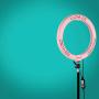 Selfie Ring Light with Tripod Stand with Phone Holder for, Live Stream,Self-Portrait Shooting (Pink,1 X Fill Light +1 X Mobile Phone Clip +1 X Remote Control, 11.8in)