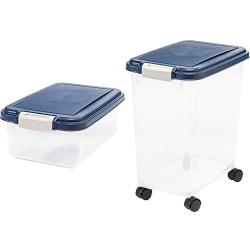 IRIS USA Airtight Food Storage Container Combo, 12 Quart and 33 Quart