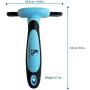 Vivafur Pet Deshedding Brush- Effective 4”Curved Blade Reduces Shedding by Up to 95% for Dogs and Cats with Short and Long Hair- 2”Flat Blade Included