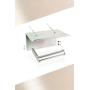Neater Nest Reversible Adhesive Toilet Paper Holder with Phone Shelf, Supports Large Rolls, Modern Style (Brushed, 1-Roll)