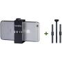 RetiCAM Smartphone Tripod Mount with Hand Grip - All Metal Heavy-Duty Hand Held Stabilizer and Tripod Mount for Smart Phones and Cameras - HG30, Aluminum, Red