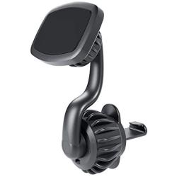 Kaistyle Magnetic Phone Mount, [Upgraded CLAMP] Unobstructed Car Vent Phone Mount [6 Strong Magnets] Cell Phone Holder for Car, Phone Car Holder Compatible with iPhone, Samsung, LG, Google Pixel