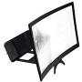 3D Curve Screen Magnifier Compatible with All Smartphones 12" HD Amplifier Projector Magnifing Screen for Movies, Videos, and Gaming Foldable Phone Stand