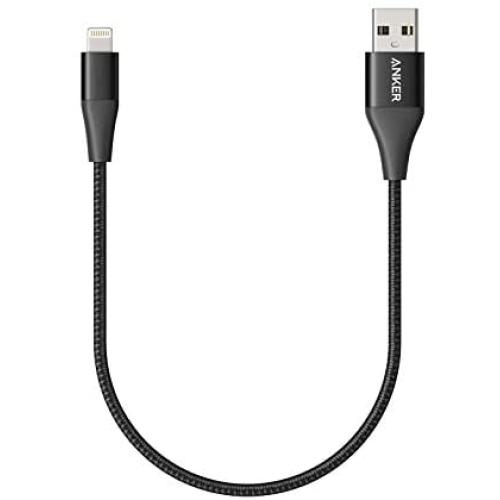 Anker Powerline+ II Lightning Cable (1ft), MFi Certified for Flawless Compatibility with iPhone 11 / XS/XS Max/XR/X / 8/8 Plus / 7/7 Plus / 6/6 Plus / 5 / 5S and More(Black)