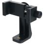 Ruittos Phone Tripod Adapter, Smartphone Holder Clip Mount Compatible with iPhone/Samsung and All Cell Phones, Rotates Vertical Horizontal Adjustable Clamp Selfie Stick Monopod (T9)