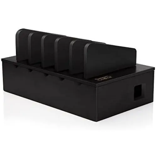 Prosumers Choice Bamboo Charging Station Rack for Smartphones and Tablets - Black Prosumers Choice Bamboo Charging Station Rack for Smartphones and Tablets - Black