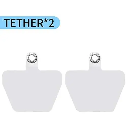 Phone Tether Tab, 2 Pack Phone Lasso Replacement Part for Smartphone Safety Tether Phone Tether Tab, 2 Pack Phone Lasso Replacement Part for Smartphone Safety Tether