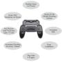 CQLEK Gamepad Playground 2 in 1 Mobile Remote Controller Holder Handle Joystick Triggers for PUBG L1 R1 Shoot Aim Button for iOS and Android - Black