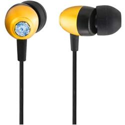 ALTEAM Wired in-Ear Bling Diamond Cute Earphone Hands-Free Stereo Earbuds with Mic Microphone for Women Girls, 3.5mm Plug for PC Tablet Android iOS Smart Cell Phone Audio Device Mp3 Player - Gold