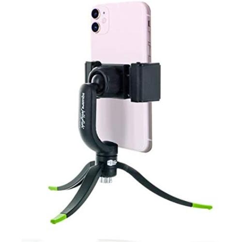 Square Jellyfish Jelly Grip Tripod Mount and Tripod with Jelly Long Legs | 360 Degree Swivel Squeeze Grip | Compatible with All iPhone 11 and Android