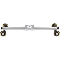 Movo SGTD-60S 23" Linear Track Slider, Table Dolly Combo Video Rig with Skate Wheels, Retractable Legs and Carrying Case (Silver)