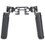 NICEYRIG ARRI Rosette Leather Handles with Rod Clamp Connector, Applicable 15mm Shoulder Pad Rig Support System