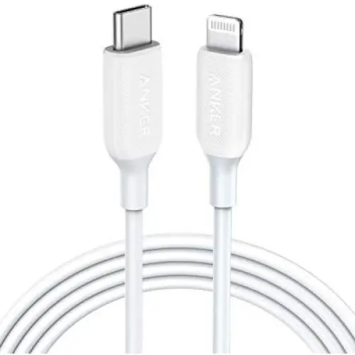 USB C to Lightning Cable (6 ft), Anker Powerline III MFi Certified Fast Charging Lightning Cable for iPhone 11 Pro 11 Pro Max X XS XR Max 8 Airpods Pro, Supports Power Delivery (White)