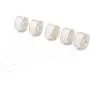 Simthread 144pcs Embroidery Pre-Wound Bobbins Thread, Class 15 Type A Size SA156, Polyester White 60 wt, Bernina Pfaff Ambition BabyLock Brother Embroidery and Sewing Machines Plastic Side