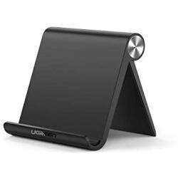 UGREEN Cell Phone Stand Holder Mobile Phone Dock Compatible for iPhone 11 Pro Max SE XS XR 8 Plus 6 7 5, Samsung Galaxy S20 S10 S9 S8 S7 S6 Android Smartphone Holder Desk Adjustable Foldable (Black)