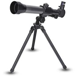 Ruiqas Children Telescope Kids Educational Gift Toy Monocular Space Astronomical Telescope with Tripod 20X 30X 40X Eyepieces