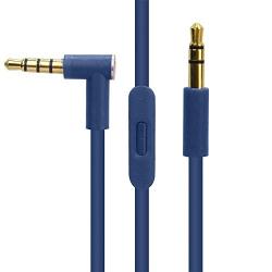 Replacement Audio Cable Cord Wire with in line Microphone and Control For Beats by Dr Dre Headphones Solo Studio Pro Detox Wireless Mixr Executive Pill (Dark Blue)