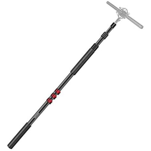 Neewer Portable 3 Sections Stretchable Handheld Microphone Boom Pole with Standard 5/8 inch-27 Threads and Adjustable Length from 3 feet to 8 feet (NW-7000)