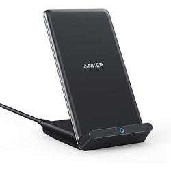 Anker Wireless Charger, 10W Max PowerWave Stand Upgraded, Qi-Certified, 7.5W for iPhone 11, 11 Pro, 11 Pro Max, XR, Xs Max, XS, X, 8, 8 Plus, 10W for Galaxy S20 S10 S9, Note 10 Note 9 (No AC Adapter)