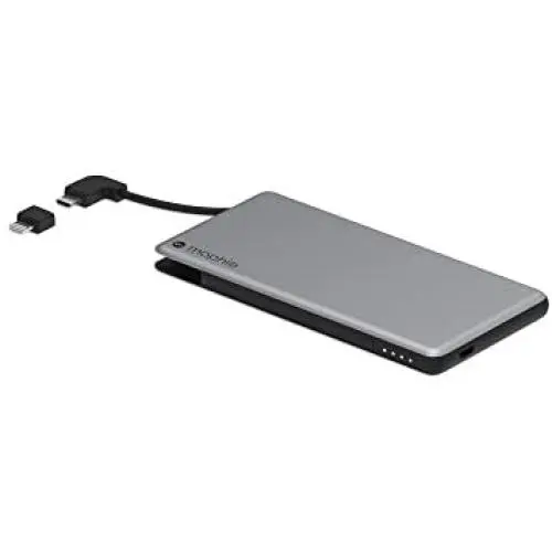 mophie powerstation Plus Mini - External Battery with Built in cables for Smartphones - Space Gray
