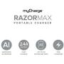 myCharge RazorMax Portable Charger 8000mAh / 2.4A Dual USB Port External Battery Pack Power Bank for Cell Phones (Apple iPhone Xs, XS Max, XR, X, 8, 7, 6, SE, 5, Samsung Galaxy, LG, Motorola, HTC)