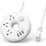 Power Strip with USB, NTONPOWER Travel Power Strip, 3 USB 3 Outlets Desktop Charging Station with 5ft Extension Cord Compact for Nightstand Home Officd Dorm Room Travel - White Power Strip with USB, NTONPOWER Travel Power Strip, 3 USB 3 Outlets Desktop Charging Station with 5ft Extension Cord Compact for Nightstand Home Officd Dorm Room Travel - White