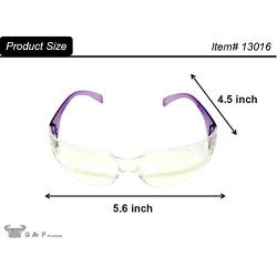 G & F 13016-6 EyePRO Scratch, Impact & Ballistic Resistant Safety Goggles with Clear Lens (6 Pack)