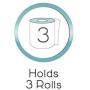 Zenna Home Toilet Paper Reserve, Chrome