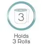 Zenna Home Toilet Paper Reserve, Chrome Zenna Home Toilet Paper Reserve, Chrome