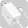 Galvanox Rapid Charger for All Google Pixel Models | Wall Plug Travel Adapter with Folding Prongs | Built in USB-C Cable for Pixel 2,3,3a,4,4XL/4a (PD 18W Output)
