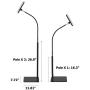 Creatop Tablet Floor Stand with Flexible Gooseneck and Stable Aluminum Base Suitable for 3.5” - 11” Smart Phone & Tablet Black