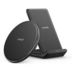 Anker Wireless Chargers Bundle, PowerWave Pad & Stand Upgraded, Qi-Certified, 7.5W for iPhone 11, 11 Pro, 11 Pro Max, Xs Max, XR, XS, X, 8, 10W for Galaxy S20 S10 S9, Note 10 Note 9 (No AC Adapter)