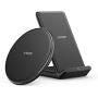 Anker Wireless Chargers Bundle, PowerWave Pad & Stand Upgraded, Qi-Certified, 7.5W for iPhone 11, 11 Pro, 11 Pro Max, Xs Max, XR, XS, X, 8, 10W for Galaxy S20 S10 S9, Note 10 Note 9 (No AC Adapter)