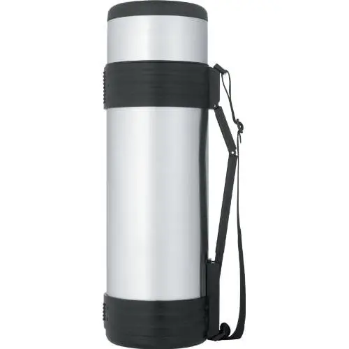 Thermos - Nissan Stainless Steel Bottle with Folding Handle, 61oz (Silver/Black) Thermos - Nissan Stainless Steel Bottle with Folding Handle, 61oz (Silver/Black)