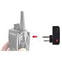 HYS Bluetooth Wireless Remote Speaker Microphone with Wireless Finger PTT for Motorola Radio with Wireless 2Pin Dongle RDM2070d GP88s CP040 CP100 (Working for on The Right of Jack)