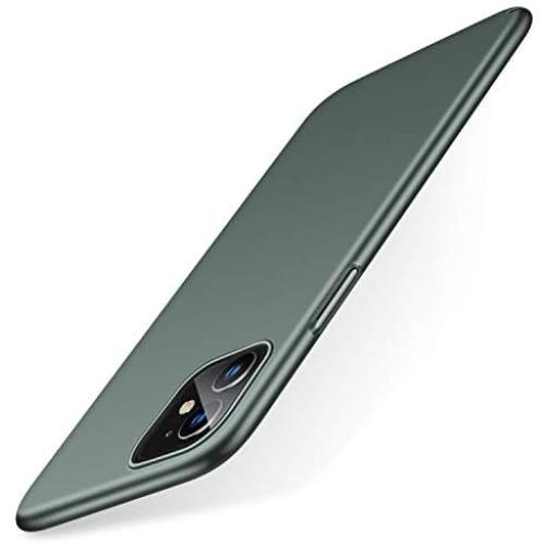 TORRAS Slim Fit iPhone 11 Case, Hard Plastic PC Ultra-Thin Phone Cover Case with Matte Finish Coating Grip Compatible with iPhone 11 (6.1 Inch), Midnight Green