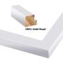 Egofine 5x7 Picture Frames 4 PCS - Made of Solid Wood HD Plexiglass for Table Top Display and Wall Mounting Photo Frame White